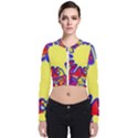 Embroidery Dab Color Spray Bomber Jacket View1