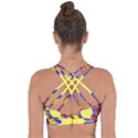 Embroidery Dab Color Spray Cross String Back Sports Bra View2