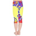 Embroidery Dab Color Spray Kids  Capri Leggings  View2