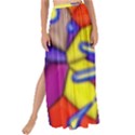 Embroidery Dab Color Spray Maxi Chiffon Tie-Up Sarong View1