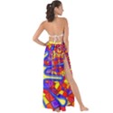 Embroidery Dab Color Spray Maxi Chiffon Tie-Up Sarong View2