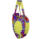 Embroidery Dab Color Spray Giant Heart Shaped Tote View3