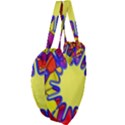 Embroidery Dab Color Spray Giant Heart Shaped Tote View4