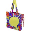 Embroidery Dab Color Spray Drawstring Tote Bag View1