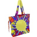 Embroidery Dab Color Spray Drawstring Tote Bag View2