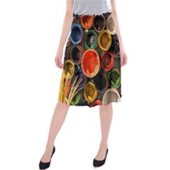 Color Box Colorful Art Artwork Midi Beach Skirt by Nexatart