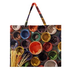 Color Box Colorful Art Artwork Zipper Large Tote Bag by Nexatart