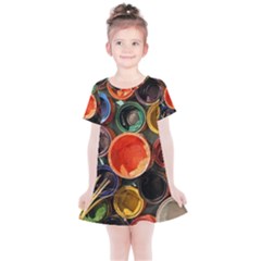 Color Box Colorful Art Artwork Kids  Simple Cotton Dress