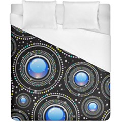 Background Abstract Glossy Blue Duvet Cover (california King Size) by Nexatart