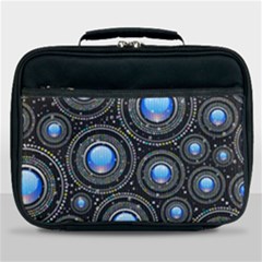 Background Abstract Glossy Blue Lunch Bag by Nexatart