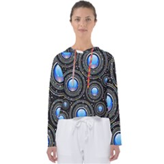 Background Abstract Glossy Blue Women s Slouchy Sweat