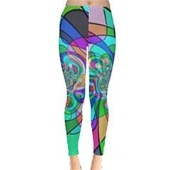 Retro Wave Background Pattern Leggings  by Nexatart