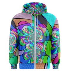 Retro Wave Background Pattern Men s Zipper Hoodie by Nexatart