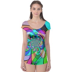 Retro Wave Background Pattern Boyleg Leotard  by Nexatart