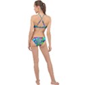 Retro Wave Background Pattern High Neck Bikini Set View2