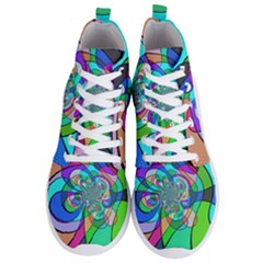 Retro Wave Background Pattern Men s Lightweight High Top Sneakers