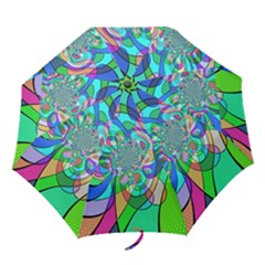 Retro Wave Background Pattern Folding Umbrellas by Nexatart