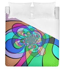 Retro Wave Background Pattern Duvet Cover (queen Size) by Nexatart