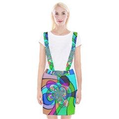 Retro Wave Background Pattern Braces Suspender Skirt by Nexatart