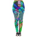 Retro Wave Background Pattern Lightweight Velour Leggings View2