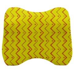 Yellow Background Abstract Velour Head Support Cushion