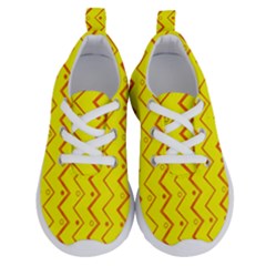 Yellow Background Abstract Running Shoes