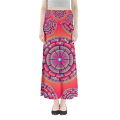 Floral Background Texture Pink Full Length Maxi Skirt by Nexatart