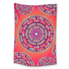 Floral Background Texture Pink Large Tapestry by Nexatart