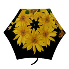 Sun Flower Blossom Bloom Particles Mini Folding Umbrellas by Nexatart