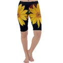 Sun Flower Blossom Bloom Particles Cropped Leggings  View1