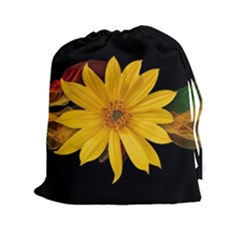 Sun Flower Blossom Bloom Particles Drawstring Pouches (xxl) by Nexatart