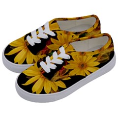 Sun Flower Blossom Bloom Particles Kids  Classic Low Top Sneakers by Nexatart