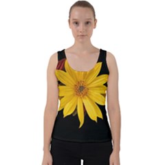 Sun Flower Blossom Bloom Particles Velvet Tank Top