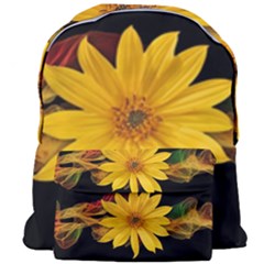 Sun Flower Blossom Bloom Particles Giant Full Print Backpack by Nexatart