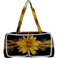 Sun Flower Blossom Bloom Particles Multi Function Bag	