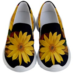 Sun Flower Blossom Bloom Particles Kid s Lightweight Slip Ons