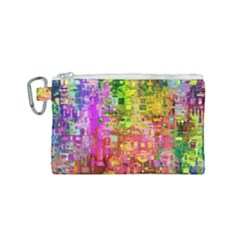 Color Abstract Artifact Pixel Canvas Cosmetic Bag (small) by Nexatart