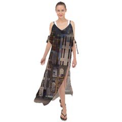 Architecture City Home Window Maxi Chiffon Cover Up Dress