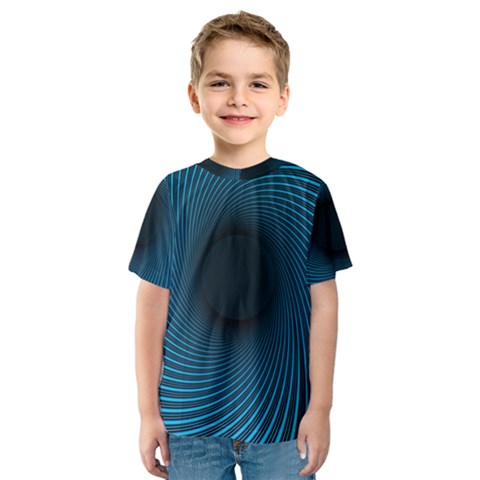 Background Spiral Abstract Pattern Kids  Sport Mesh Tee by Nexatart