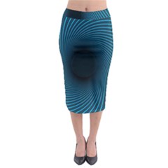 Background Spiral Abstract Pattern Midi Pencil Skirt by Nexatart