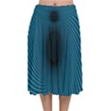 Background Spiral Abstract Pattern Velvet Flared Midi Skirt View1