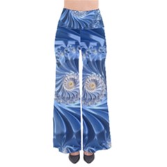 Blue Fractal Abstract Spiral So Vintage Palazzo Pants by Nexatart