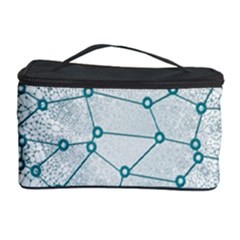 Network Social Abstract Cosmetic Storage Case by Nexatart