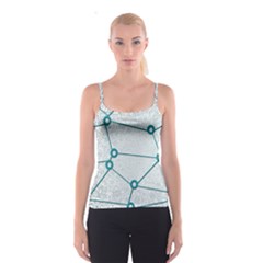 Network Social Abstract Spaghetti Strap Top by Nexatart