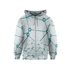 Network Social Abstract Kids  Zipper Hoodie by Nexatart