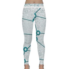 Network Social Abstract Classic Yoga Leggings by Nexatart