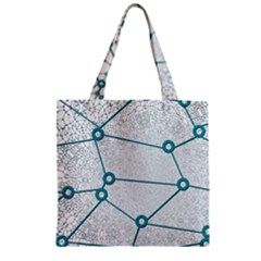 Network Social Abstract Zipper Grocery Tote Bag by Nexatart