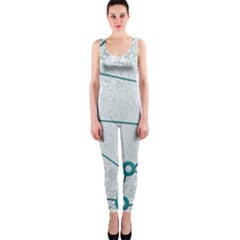 Network Social Abstract One Piece Catsuit by Nexatart