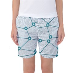 Network Social Abstract Women s Basketball Shorts by Nexatart