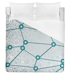 Network Social Abstract Duvet Cover (queen Size) by Nexatart